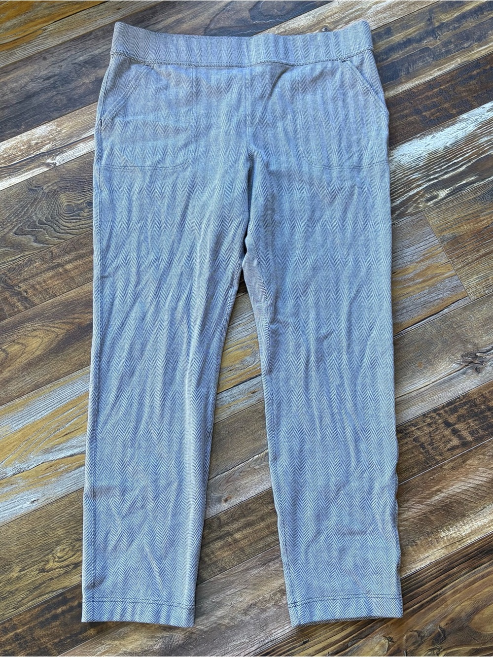 Duluth Trading Co Noga Naturale Pants Womens XXL Black, White Herringbone